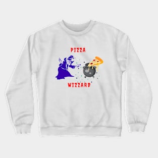 Pizza wizzard magic pot Crewneck Sweatshirt